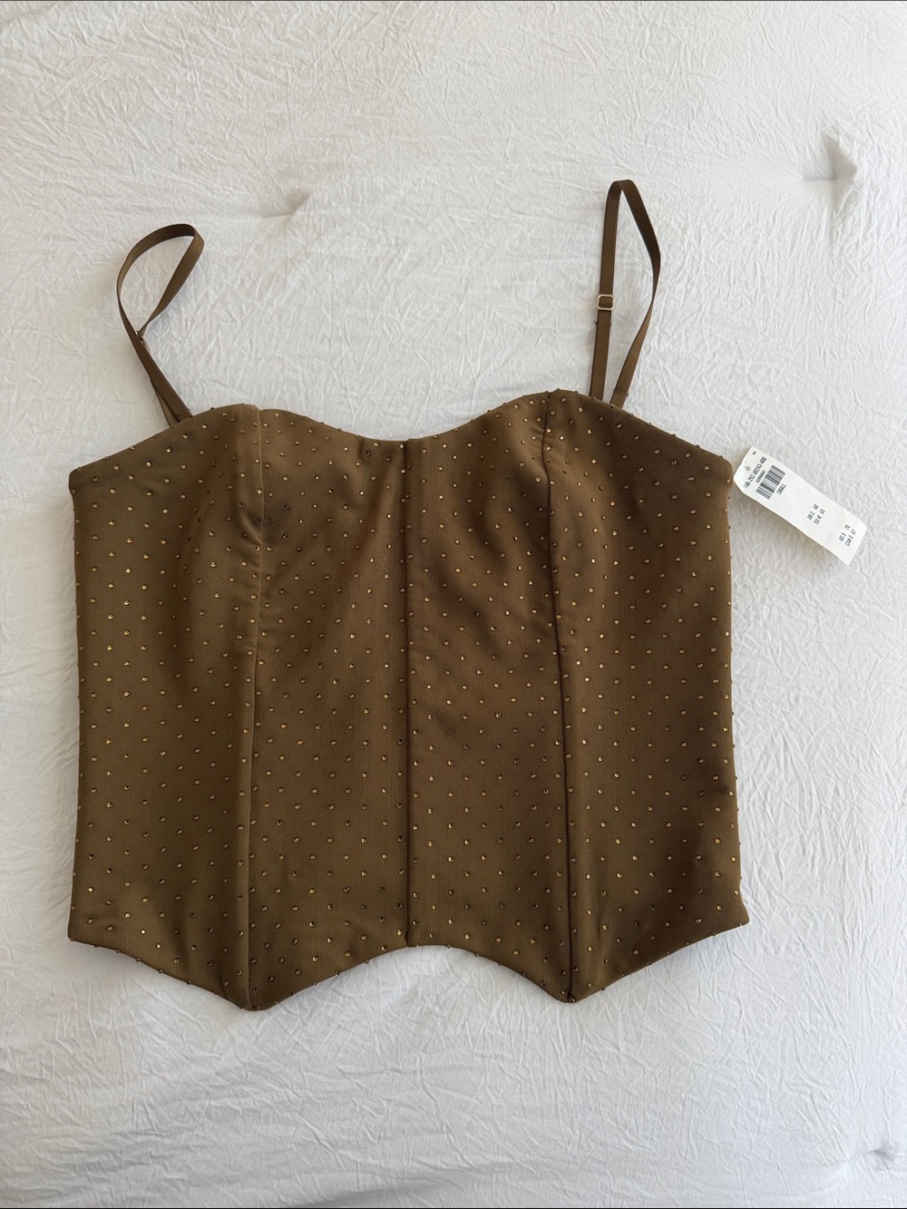 Abercrombie & Fitch Brown Studded Bustier Camisole